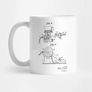 Driving Arrangements for Sewing Machine Vintage Patent Hand Drawing Mug